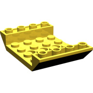 Lego kostka (kostička) 6x4 sklon (šikmá) 2x45° invertovaná, žlutá (4549996)